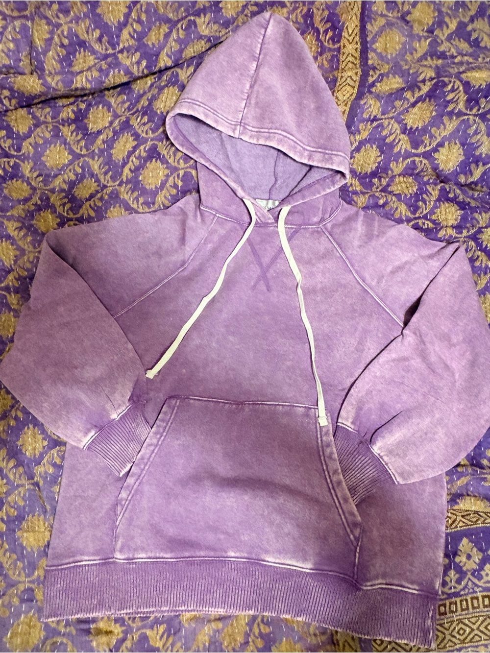 Zenana Outfitters Lavender Purple Washed Pull-Over Hoodie